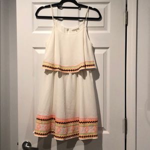 Saks Off 5th Cream and Neon Dress